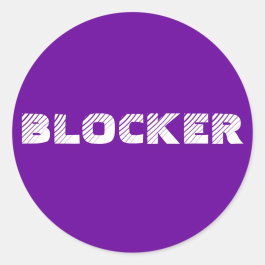 Sticker 6- of 20-pack: Blocker (Voorkant)