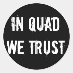 Sticker 6- of 20-pack: in QUAD vertrouwen we