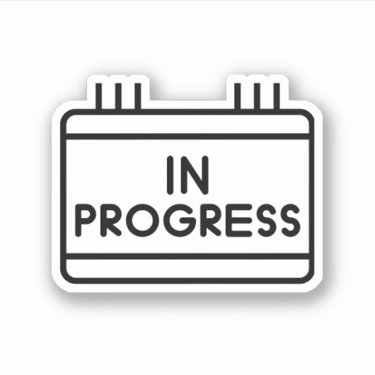 Sticker Aan de gang (Voorkant)