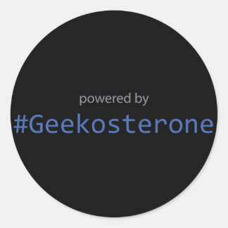 Sticker - Aangedreven door #Geekosterone