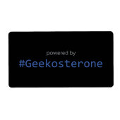 Sticker - Aangedreven door #Geekosterone (Voorkant)