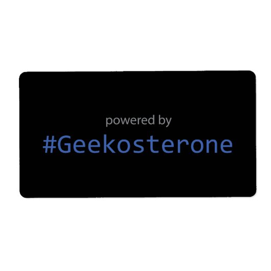 Sticker - Aangedreven door #Geekosterone (Voorkant)