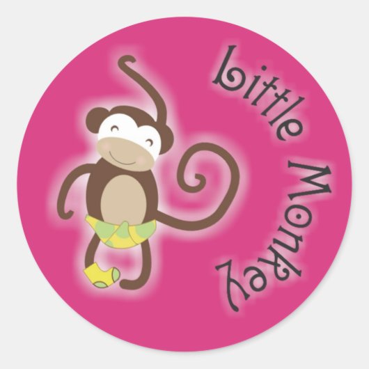 Sticker Aapje 3,8 cm (Voorkant)