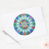Sticker abstracte Mandala tekening (Envelop)