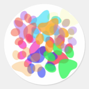 Sticker abstracte verfprinters
