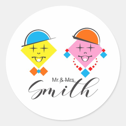 Sticker / Adesivo Mr. & Mrs. Smith (Voorkant)