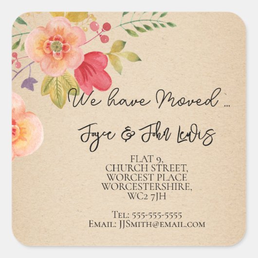 Sticker adreslabel wijzigen (Voorkant)