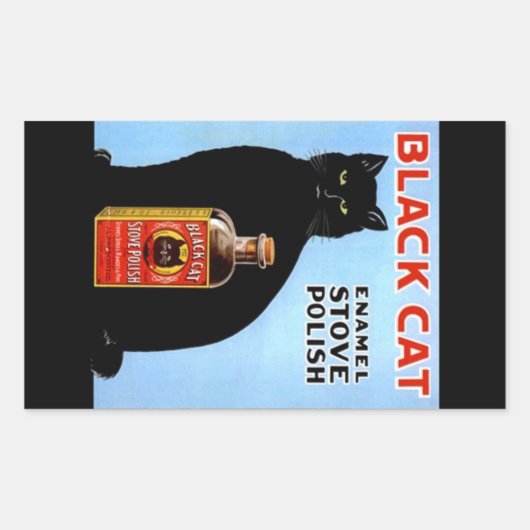 Sticker  Adverteren Black Cat kachel Polish (Voorkant)