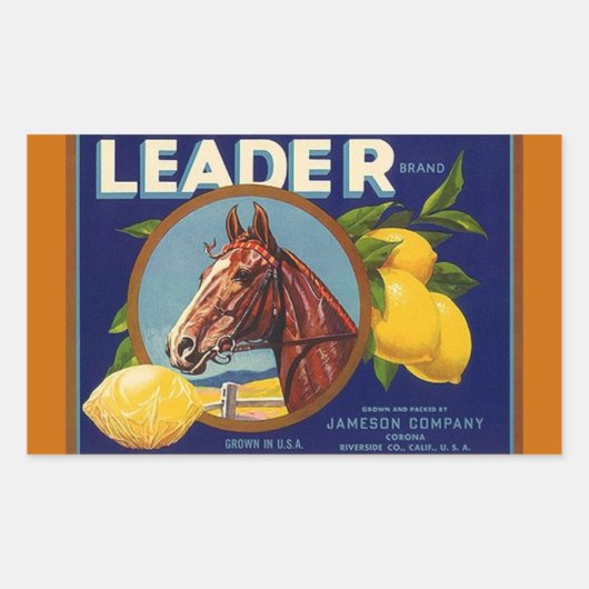 Sticker Adverteren Lemons Lead Race Horse (Voorkant)