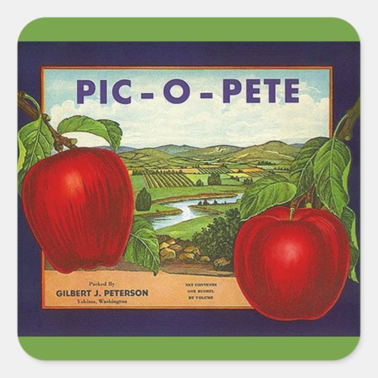 Sticker  Adverteren Pic-O-Pete Apples (Voorkant)