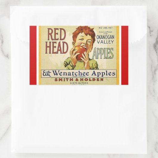 Sticker  Adverteren rode kop appels appel (Tas)