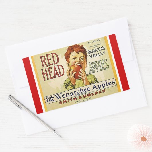 Sticker  Adverteren rode kop appels appel (Envelop)