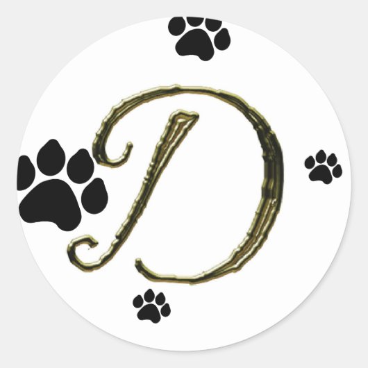 Sticker Afdrukmonogram plakken (Voorkant)