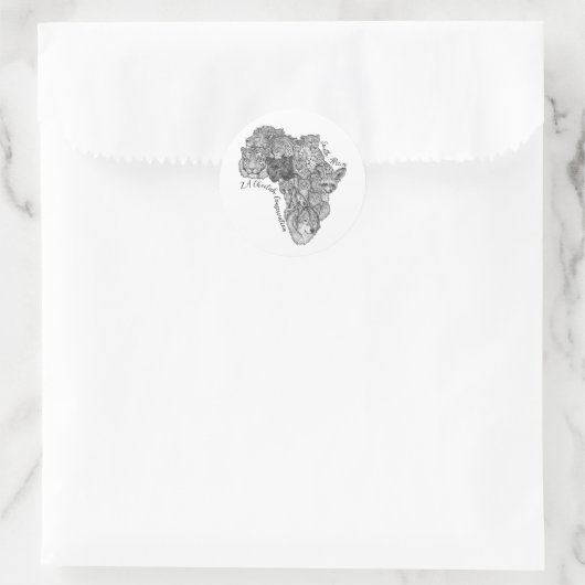 Sticker - Afrika - kaart (Tas)