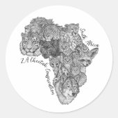 Sticker - Afrika - kaart (Voorkant)