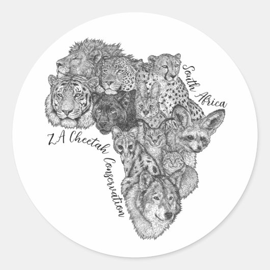 Sticker - Afrika - kaart (Voorkant)