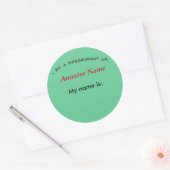 Sticker - Afstammeling van ... (Envelop)