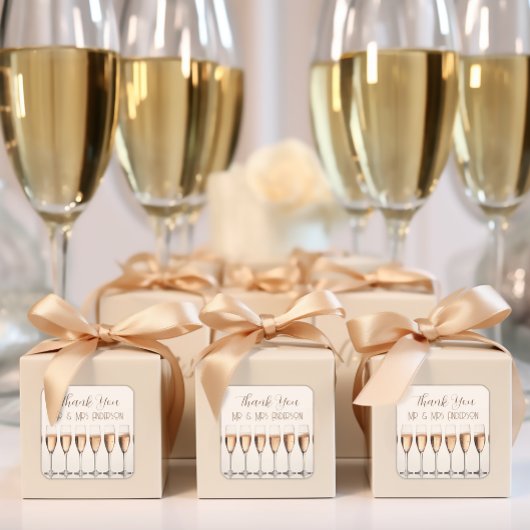 Sticker als bruiloft favor voor bruidsmeisjes borr