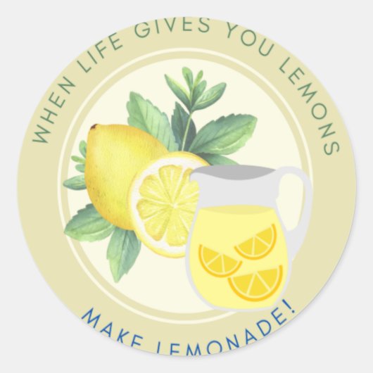 Sticker als het leven je leemten geeft, limonade m (Voorkant)