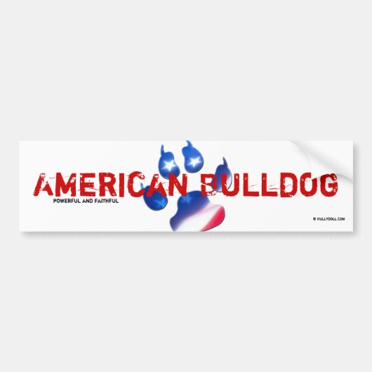 Sticker American Bulldog (Voorkant)