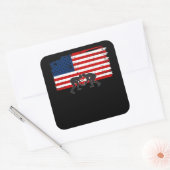 Sticker American Flag Wrestling Cool Design (Envelop)