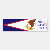 Sticker Amerikaans Samoa, Happy Birthday U.S.A.! (Voorkant)