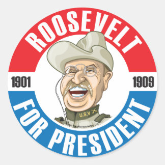 Sticker Amerikaanse Presidenten-campagne: #26 Roos