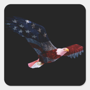 Sticker Amerikaanse vlag Bald Eagle