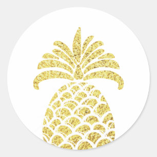 Sticker anananasgoud Envelope-zeehond Tropisch