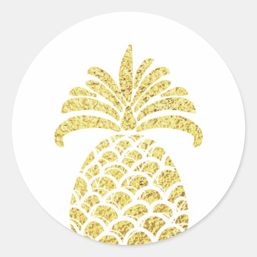Sticker anananasgoud Envelope-zeehond Tropisch (Voorkant)
