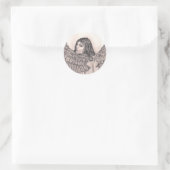 sticker "Angels Attentie"/envelopzegels (Tas)