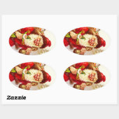 Sticker Antiek Evergreen Forest Santa Christmas (Vel)