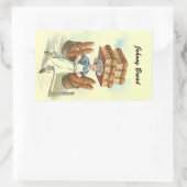 Sticker Antiek Fun Brood Baker Chef Personaliseren (Tas)