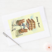 Sticker Antiek Fun Brood Baker Chef Personaliseren (Envelop)