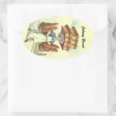 Sticker Antiek Fun Brood Baker Chef Personaliseren (Tas)