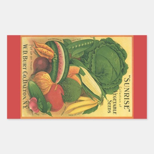 Sticker Antiek  Garden Veg Seed Advertise (Voorkant)