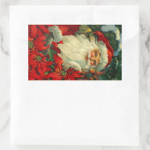 Sticker Antiek Poinsettia Santa Christmas Forest (Tas)