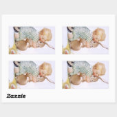 Sticker Antiek Schattig konijn Konijnenknuffels (Vel)