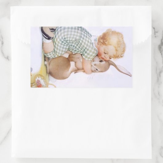 Sticker Antiek Schattig konijn Konijnenknuffels (Tas)