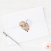 Sticker Antiek Schattig paashaas knuffels (Envelop)