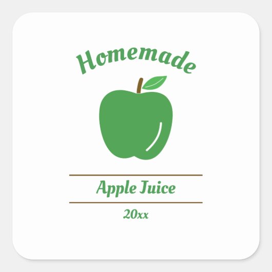 Sticker Apple Juice Label (Voorkant)