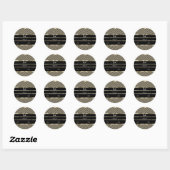 Sticker Art Deco Sepia Goud Zwart (Vel)