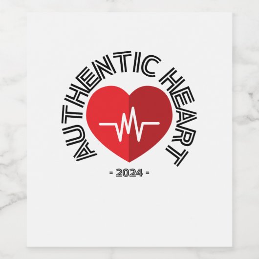Sticker Authentic Heart 2024 (Enkel label)