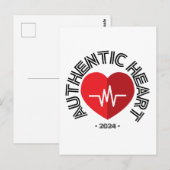Sticker Authentic Heart 2024 Briefkaart (Voorkant / Achterkant)