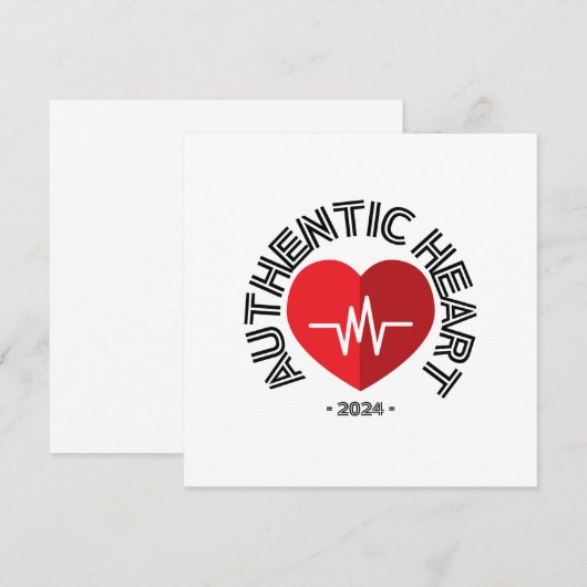 Sticker Authentic Heart 2024 Kaart (Voorkant / Achterkant)