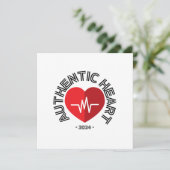 Sticker Authentic Heart 2024 Kaart (Staand voorkant)