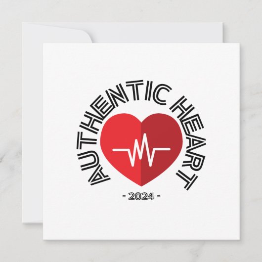 Sticker Authentic Heart 2024 Kaart (Voorkant)