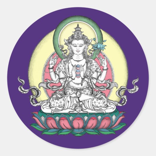 STICKER Avalokiteshvara / Chenrezig (Voorkant)