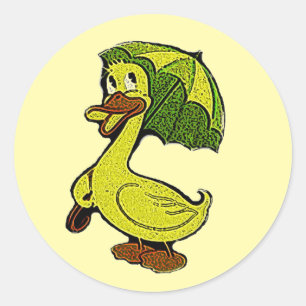 Sticker  Baby Duck Shower Ducky Stippen Circle