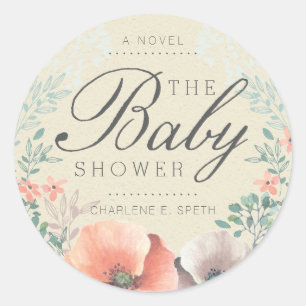STICKER    Baby shower Floral Storybook